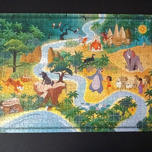 Clementoni Disney Story Maps The Jungle Book Jigsaw Puzzle, 1000 Pieces - Picture 2 of 2